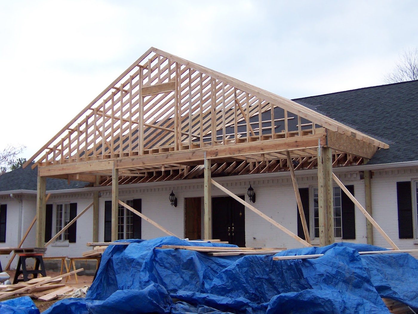 Room addition framing